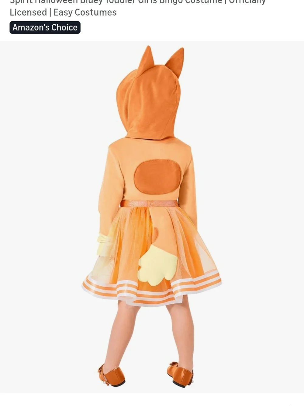 Spirit Orange and Cream Fox Tutu Costume for Girls